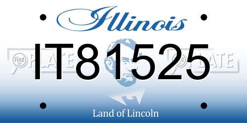 IT81525 Illinois License Plate