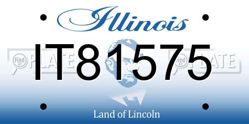 IT81575 Illinois License Plate
