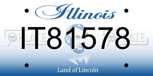 IT81578 Illinois License Plate