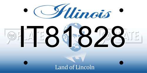 IT81828 Illinois License Plate