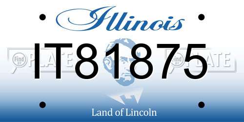 IT81875 Illinois License Plate