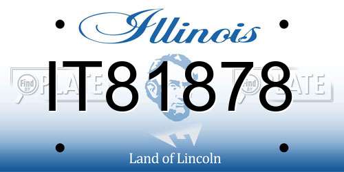IT81878 Illinois License Plate