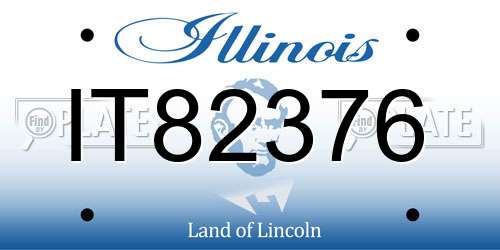 IT82376 Illinois License Plate