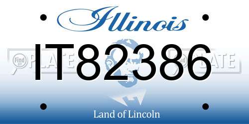 IT82386 Illinois License Plate