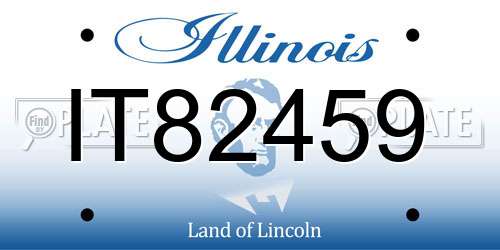 IT82459 Illinois License Plate