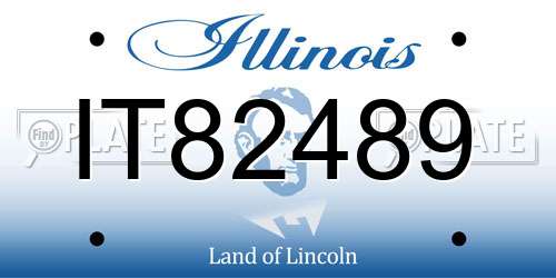 IT82489 Illinois License Plate