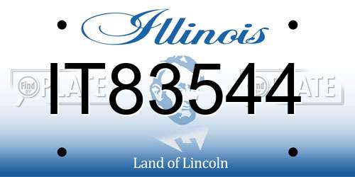 IT83544 Illinois License Plate