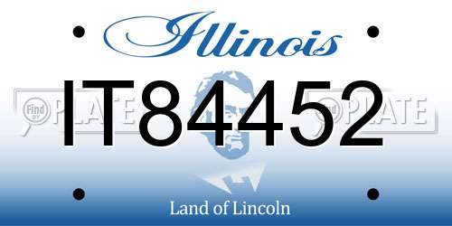IT84452 Illinois License Plate