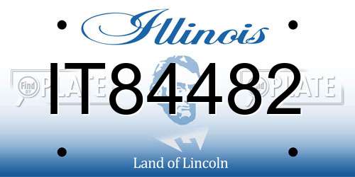 IT84482 Illinois License Plate