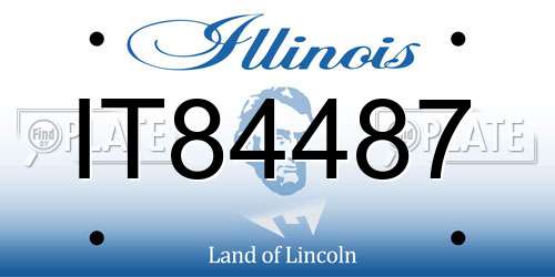 IT84487 Illinois License Plate