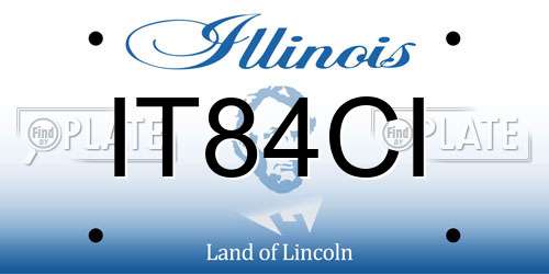 IT84CI Illinois License Plate