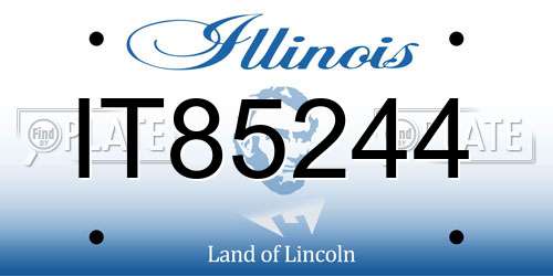 IT85244 Illinois License Plate