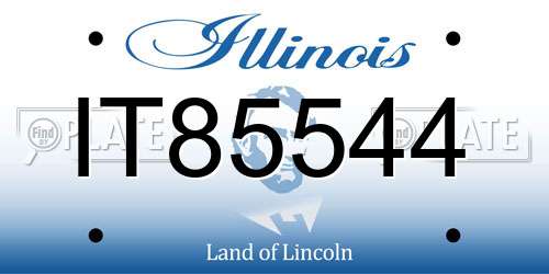 IT85544 Illinois License Plate