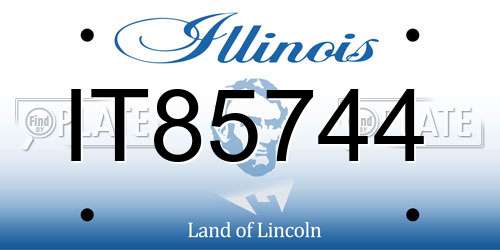 IT85744 Illinois License Plate