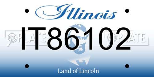IT86102 Illinois License Plate