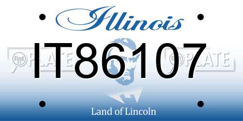 IT86107 Illinois License Plate