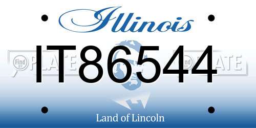 IT86544 Illinois License Plate