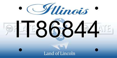 IT86844 Illinois License Plate