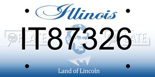 IT87326 Illinois License Plate