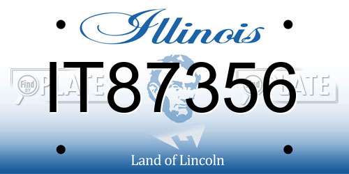 IT87356 Illinois License Plate