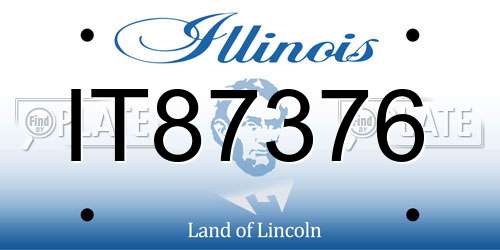 IT87376 Illinois License Plate