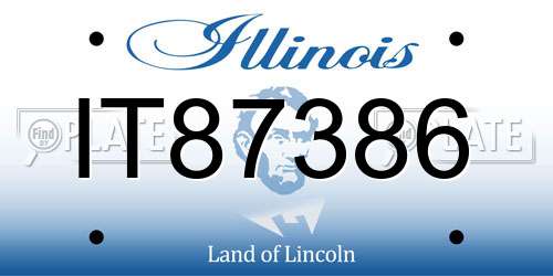 IT87386 Illinois License Plate