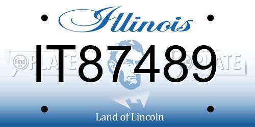 IT87489 Illinois License Plate