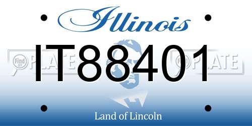 IT88401 Illinois License Plate