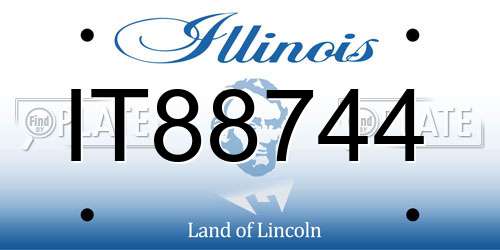 IT88744 Illinois License Plate
