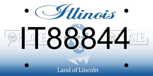 IT88844 Illinois License Plate