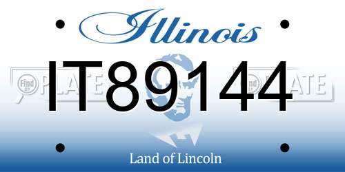 IT89144 Illinois License Plate