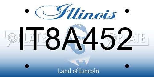 IT8A452 Illinois License Plate