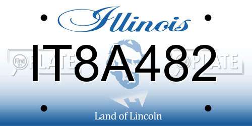 IT8A482 Illinois License Plate