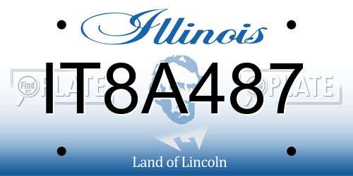 IT8A487 Illinois License Plate