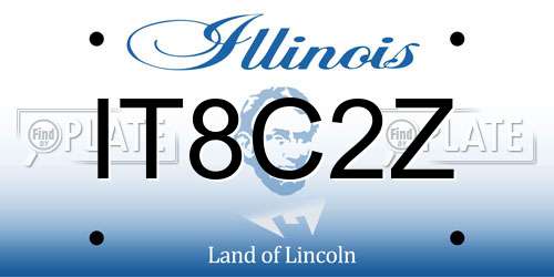 IT8C2Z Illinois License Plate