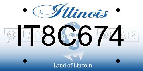 IT8C674 Illinois License Plate