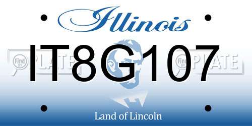 IT8G107 Illinois License Plate