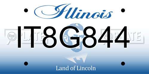 IT8G844 Illinois License Plate