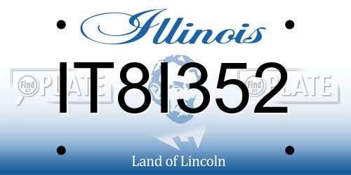 IT8I352 Illinois License Plate