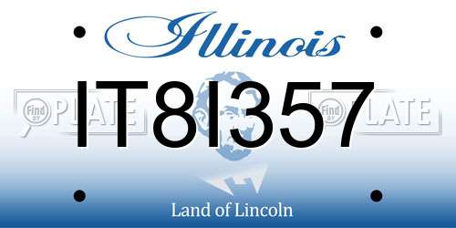 IT8I357 Illinois License Plate