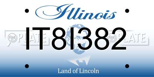IT8I382 Illinois License Plate