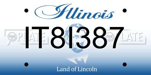 IT8I387 Illinois License Plate