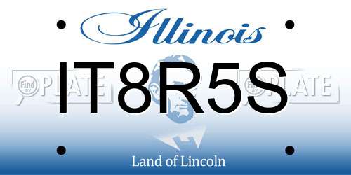 IT8R5S Illinois License Plate