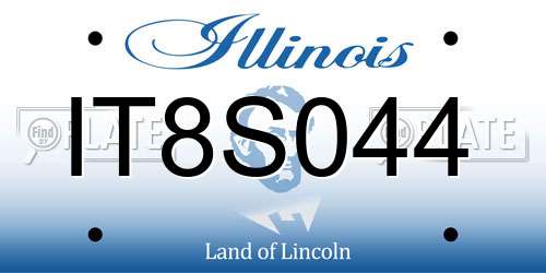 IT8S044 Illinois License Plate