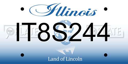 IT8S244 Illinois License Plate