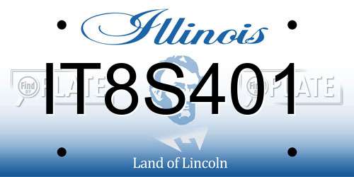 IT8S401 Illinois License Plate