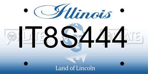 IT8S444 Illinois License Plate