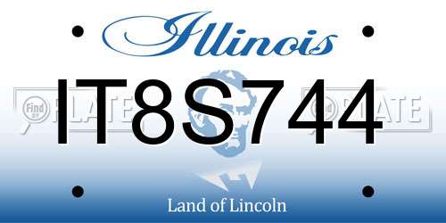 IT8S744 Illinois License Plate