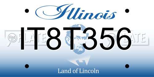 IT8T356 Illinois License Plate
