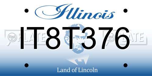 IT8T376 Illinois License Plate